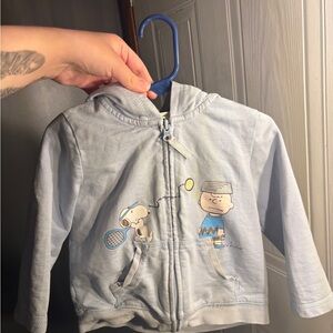 Kids Light Blue Cartoon Hoodie